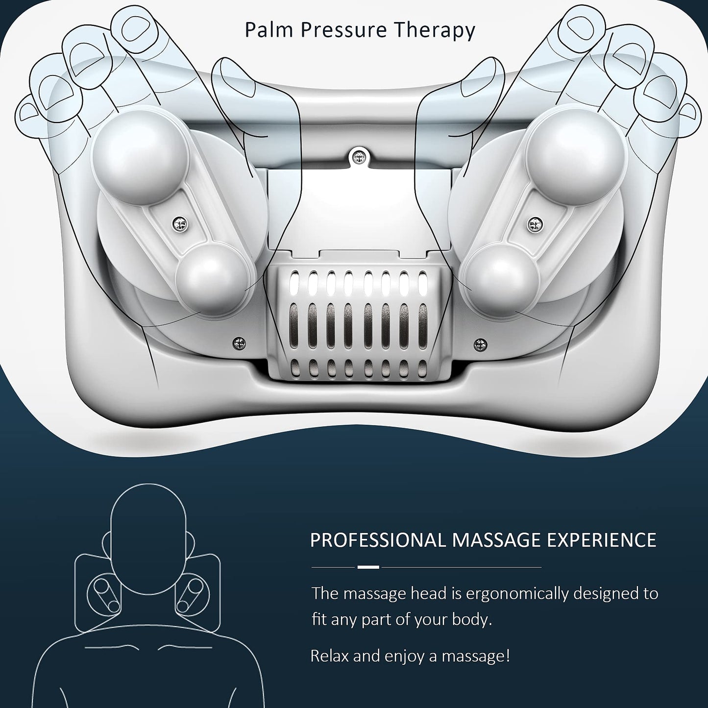 VIKTOR JURGEN Shiatsu Back Massager with Heat – Deep Tissue Massage for Neck, Shoulder, Leg, Upper & Lower Back Pain Relief, Electric Kneading 3D Massage Pillow Gifts for Men Women Dad, Mom, Christmas