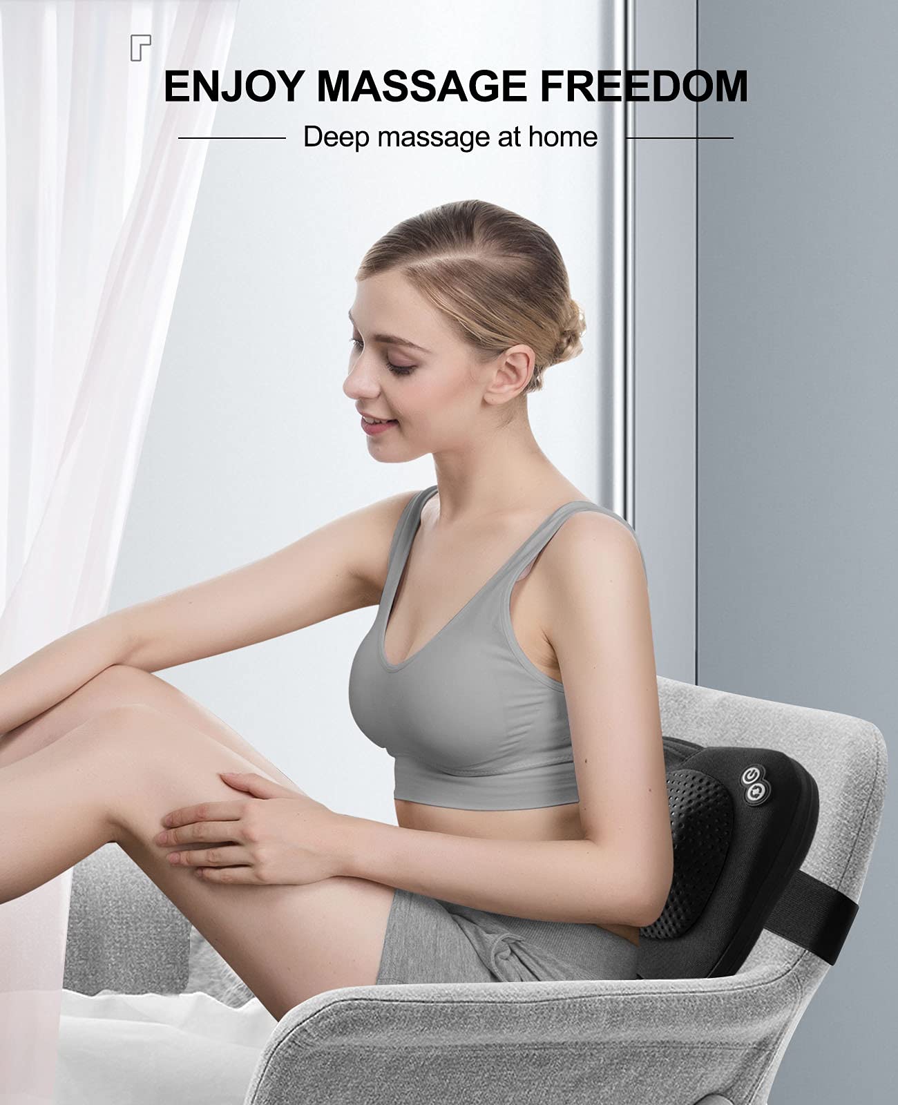 VIKTOR JURGEN Shiatsu Back Massager with Heat – Deep Tissue Massage for Neck, Shoulder, Leg, Upper & Lower Back Pain Relief, Electric Kneading 3D Massage Pillow Gifts for Men Women Dad, Mom, Christmas