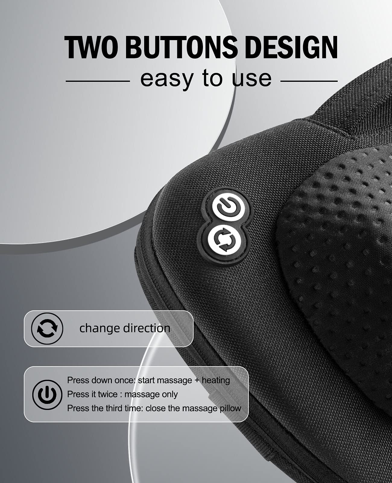 VIKTOR JURGEN Shiatsu Back Massager with Heat – Deep Tissue Massage for Neck, Shoulder, Leg, Upper & Lower Back Pain Relief, Electric Kneading 3D Massage Pillow Gifts for Men Women Dad, Mom, Christmas