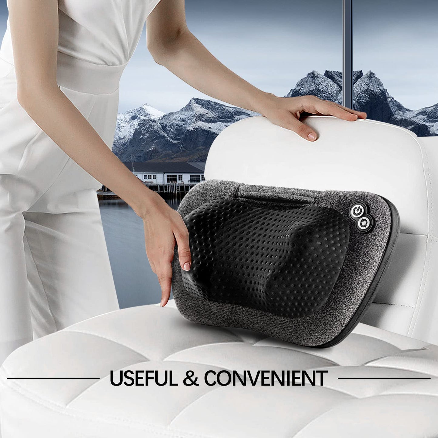 VIKTOR JURGEN Shiatsu Back Massager with Heat – Deep Tissue Massage for Neck, Shoulder, Leg, Upper & Lower Back Pain Relief, Electric Kneading 3D Massage Pillow Gifts for Men Women Dad, Mom, Christmas