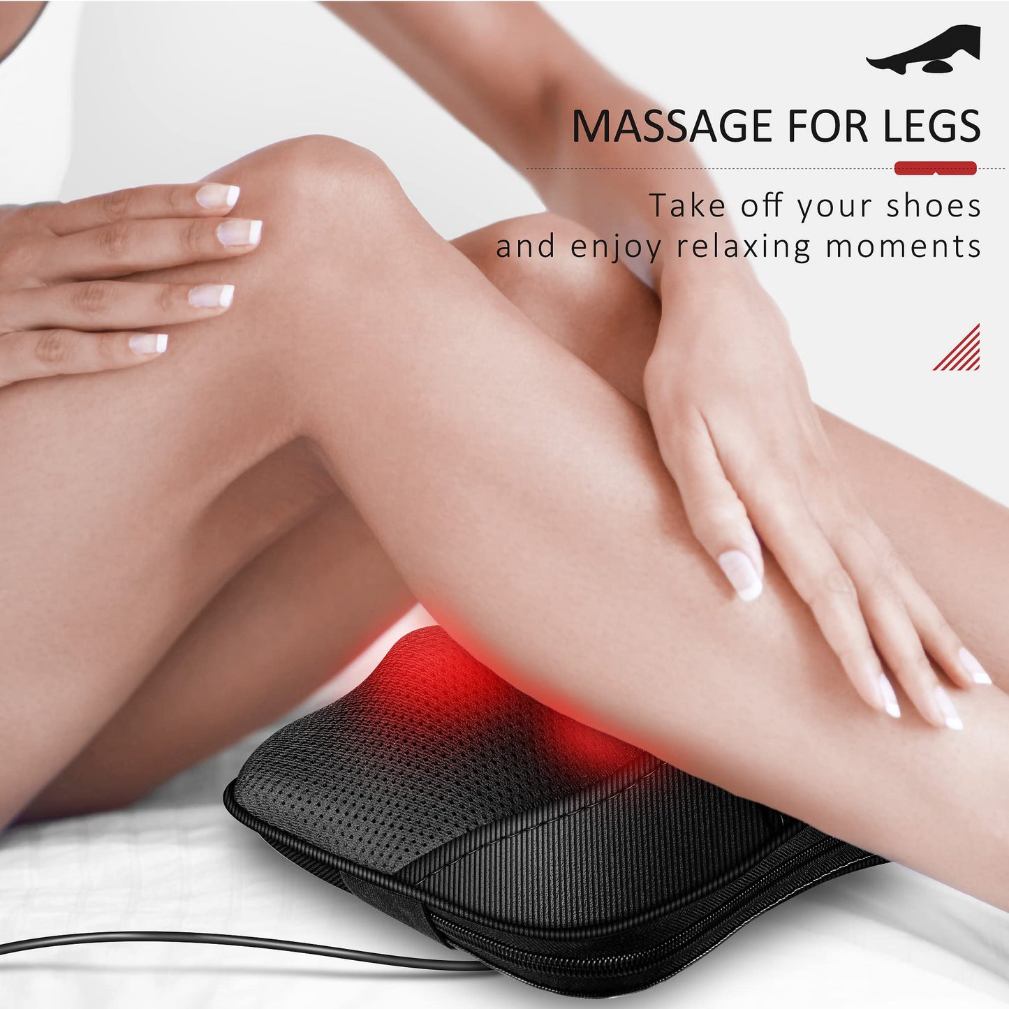 VIKTOR JURGEN Shiatsu Back Massager with Heat – Deep Tissue Massage for Neck, Shoulder, Leg, Upper & Lower Back Pain Relief, Electric Kneading 3D Massage Pillow Gifts for Men Women Dad, Mom, Christmas