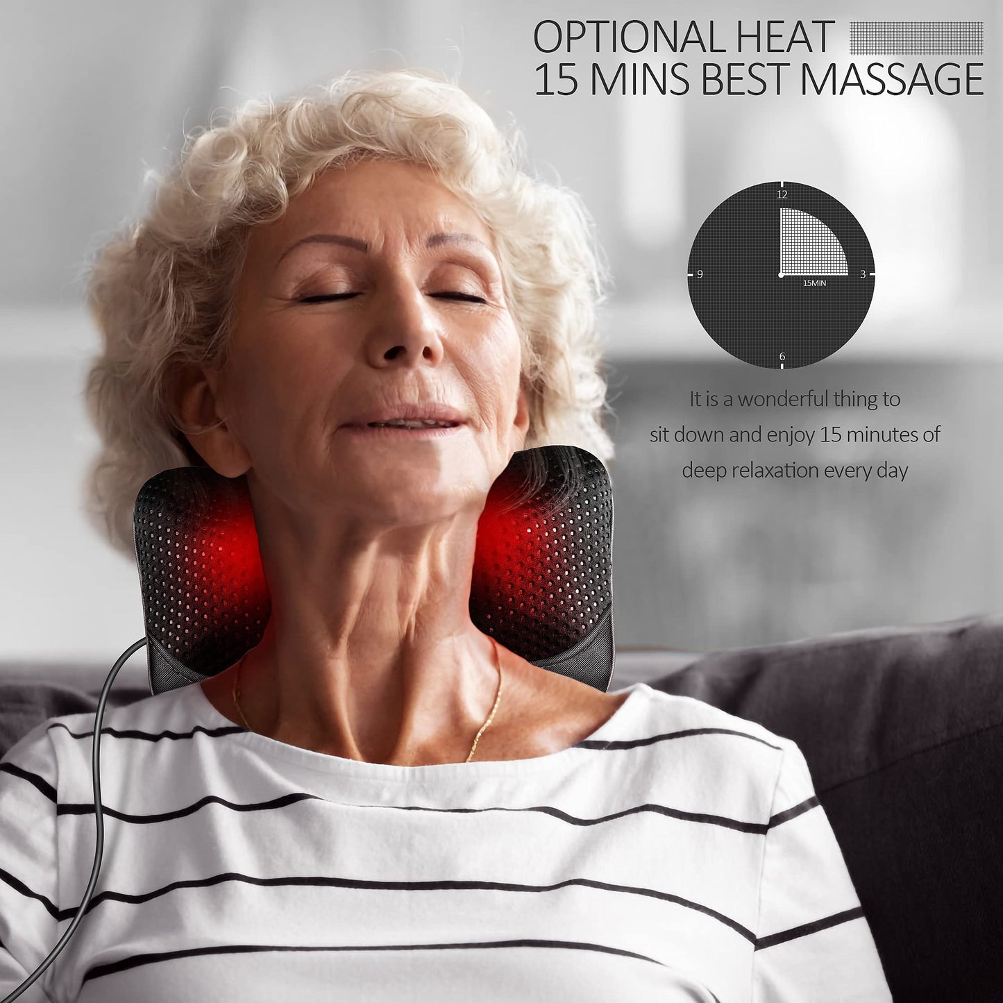 VIKTOR JURGEN Shiatsu Back Massager with Heat – Deep Tissue Massage for Neck, Shoulder, Leg, Upper & Lower Back Pain Relief, Electric Kneading 3D Massage Pillow Gifts for Men Women Dad, Mom, Christmas