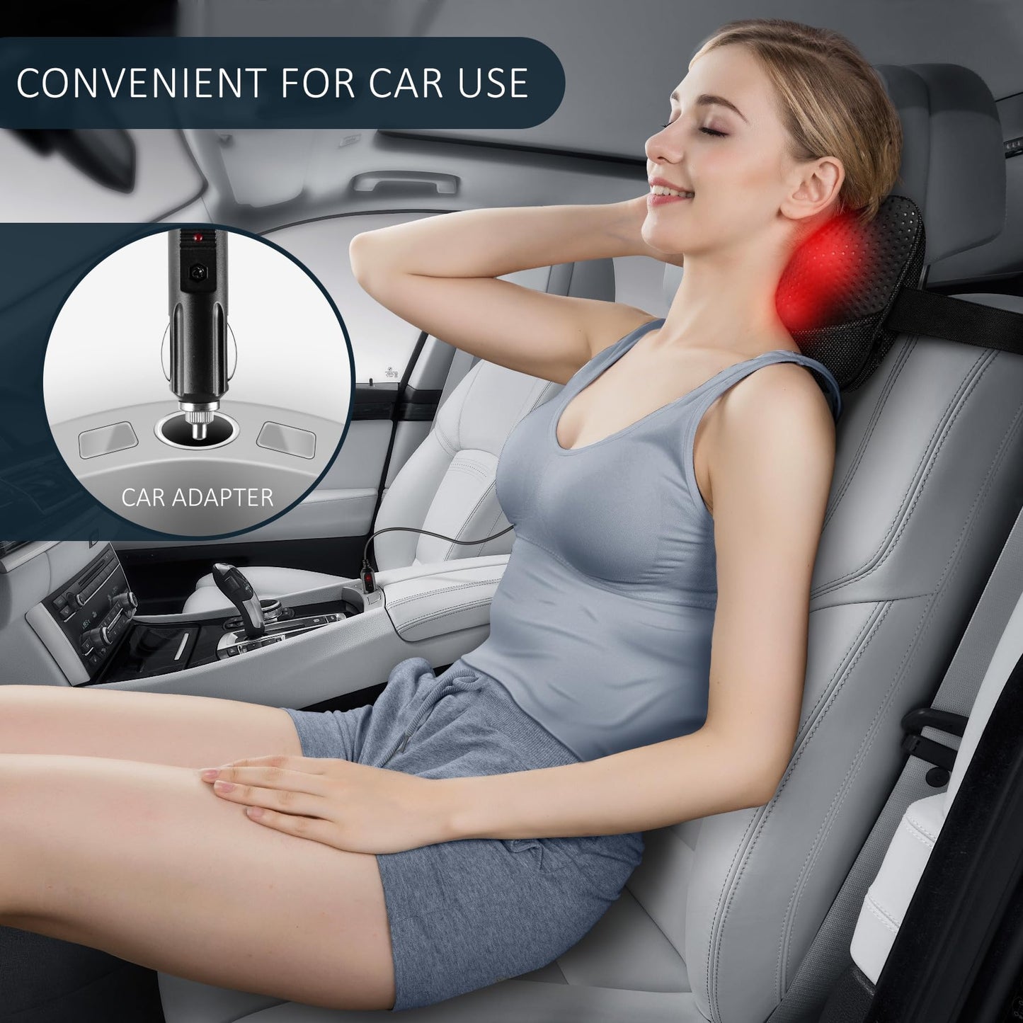 VIKTOR JURGEN Shiatsu Back Massager with Heat – Deep Tissue Massage for Neck, Shoulder, Leg, Upper & Lower Back Pain Relief, Electric Kneading 3D Massage Pillow Gifts for Men Women Dad, Mom, Christmas