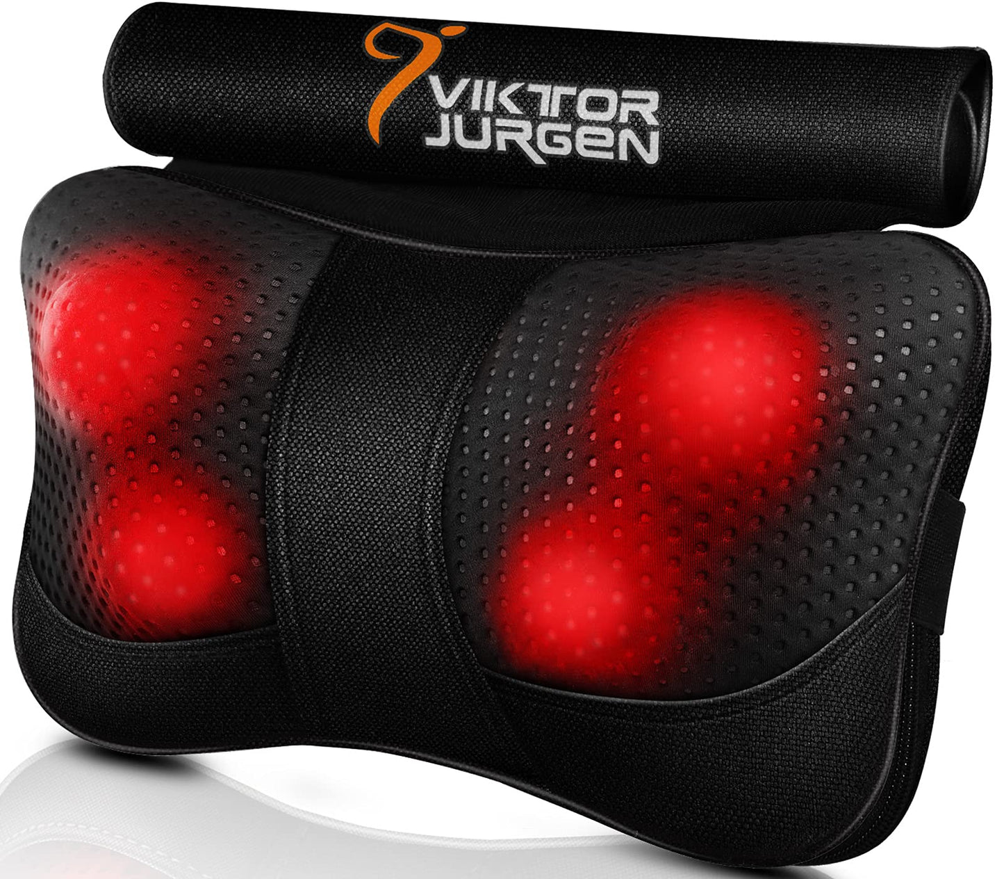 VIKTOR JURGEN Shiatsu Back Massager with Heat – Deep Tissue Massage for Neck, Shoulder, Leg, Upper & Lower Back Pain Relief, Electric Kneading 3D Massage Pillow Gifts for Men Women Dad, Mom, Christmas