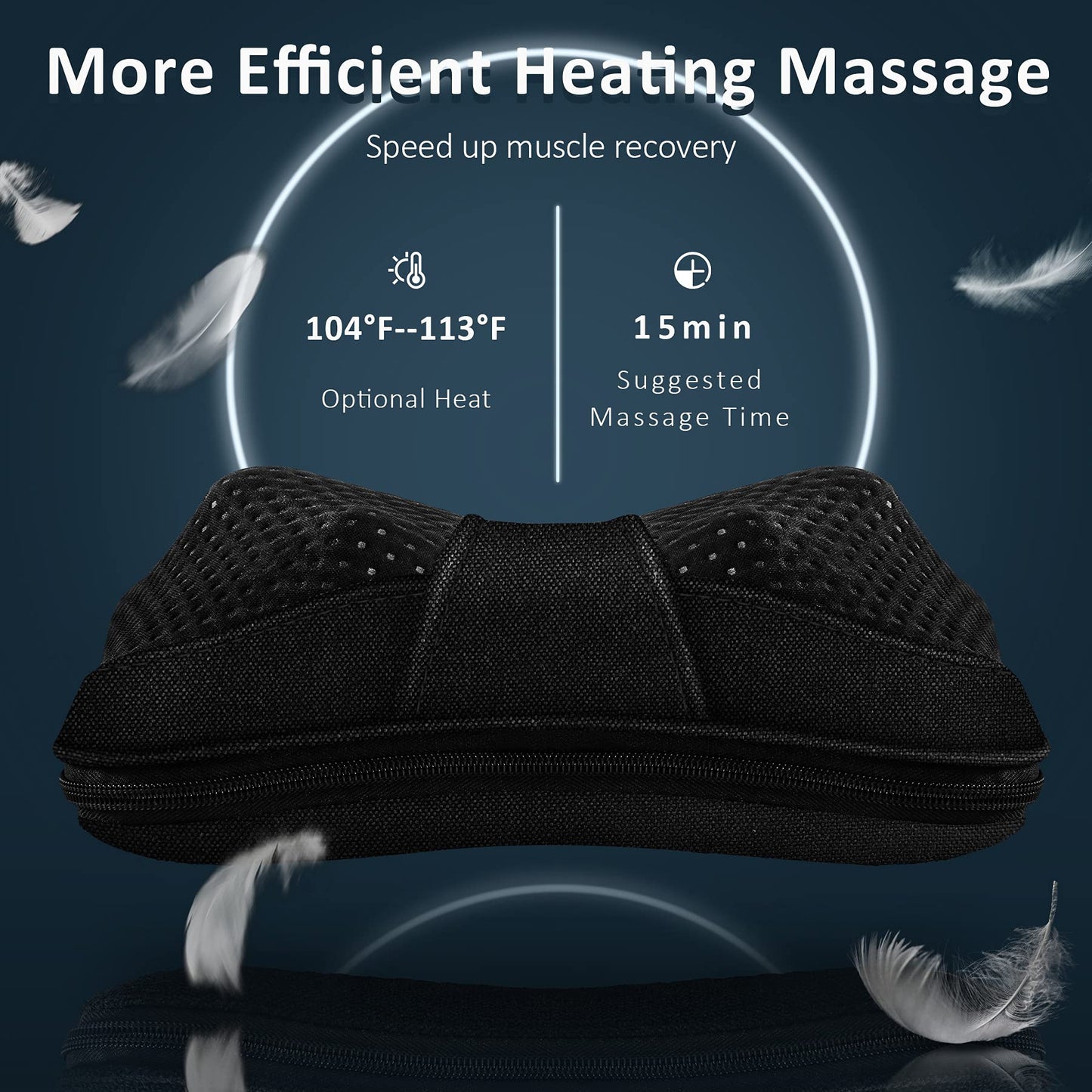 VIKTOR JURGEN Shiatsu Back Massager with Heat – Deep Tissue Massage for Neck, Shoulder, Leg, Upper & Lower Back Pain Relief, Electric Kneading 3D Massage Pillow Gifts for Men Women Dad, Mom, Christmas