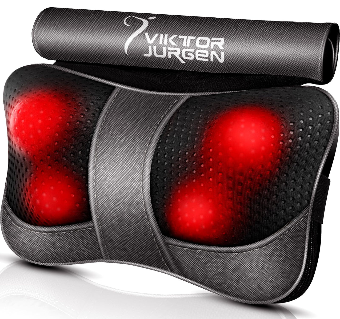 VIKTOR JURGEN Shiatsu Back Massager with Heat – Deep Tissue Massage for Neck, Shoulder, Leg, Upper & Lower Back Pain Relief, Electric Kneading 3D Massage Pillow Gifts for Men Women Dad, Mom, Christmas