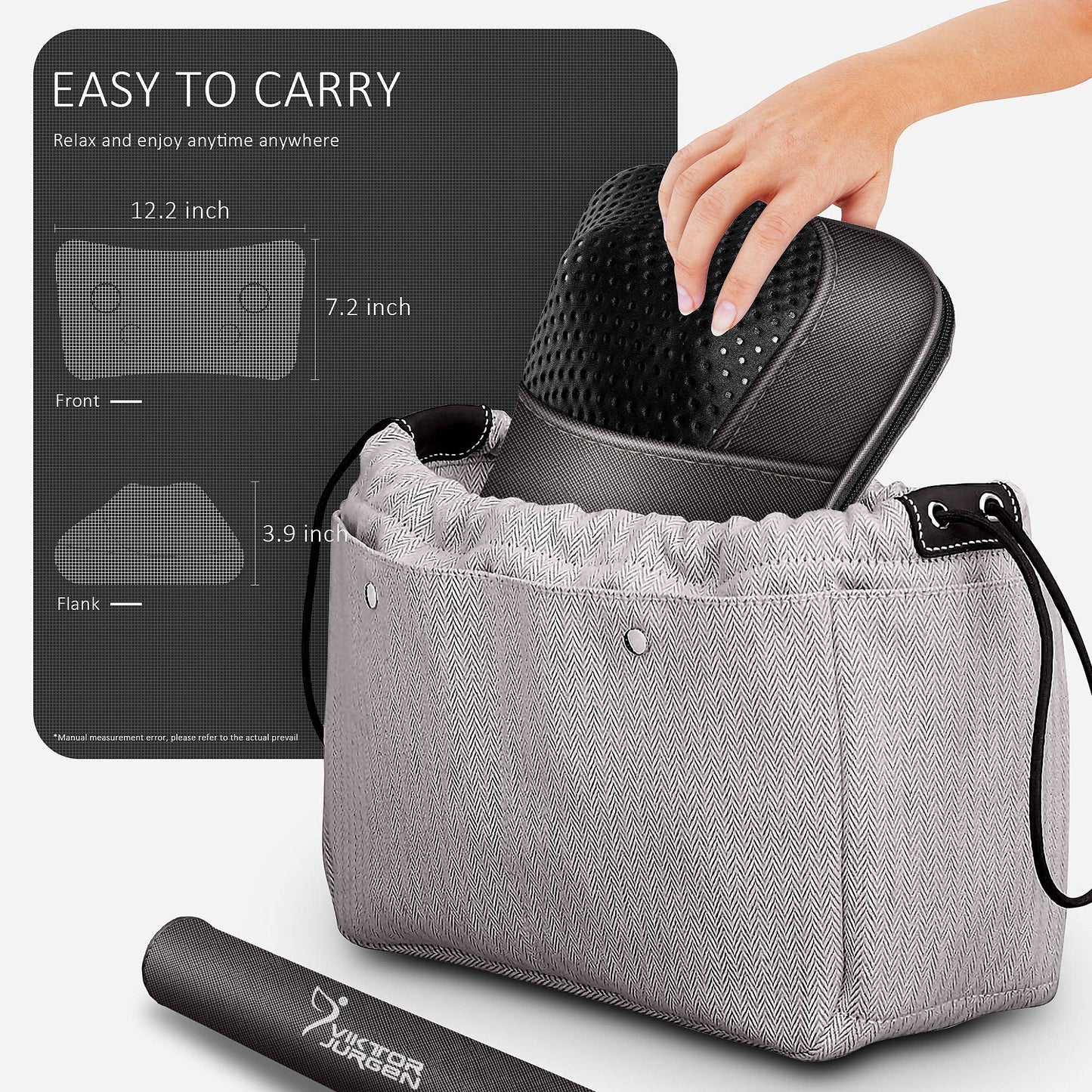 VIKTOR JURGEN Shiatsu Back Massager with Heat – Deep Tissue Massage for Neck, Shoulder, Leg, Upper & Lower Back Pain Relief, Electric Kneading 3D Massage Pillow Gifts for Men Women Dad, Mom, Christmas