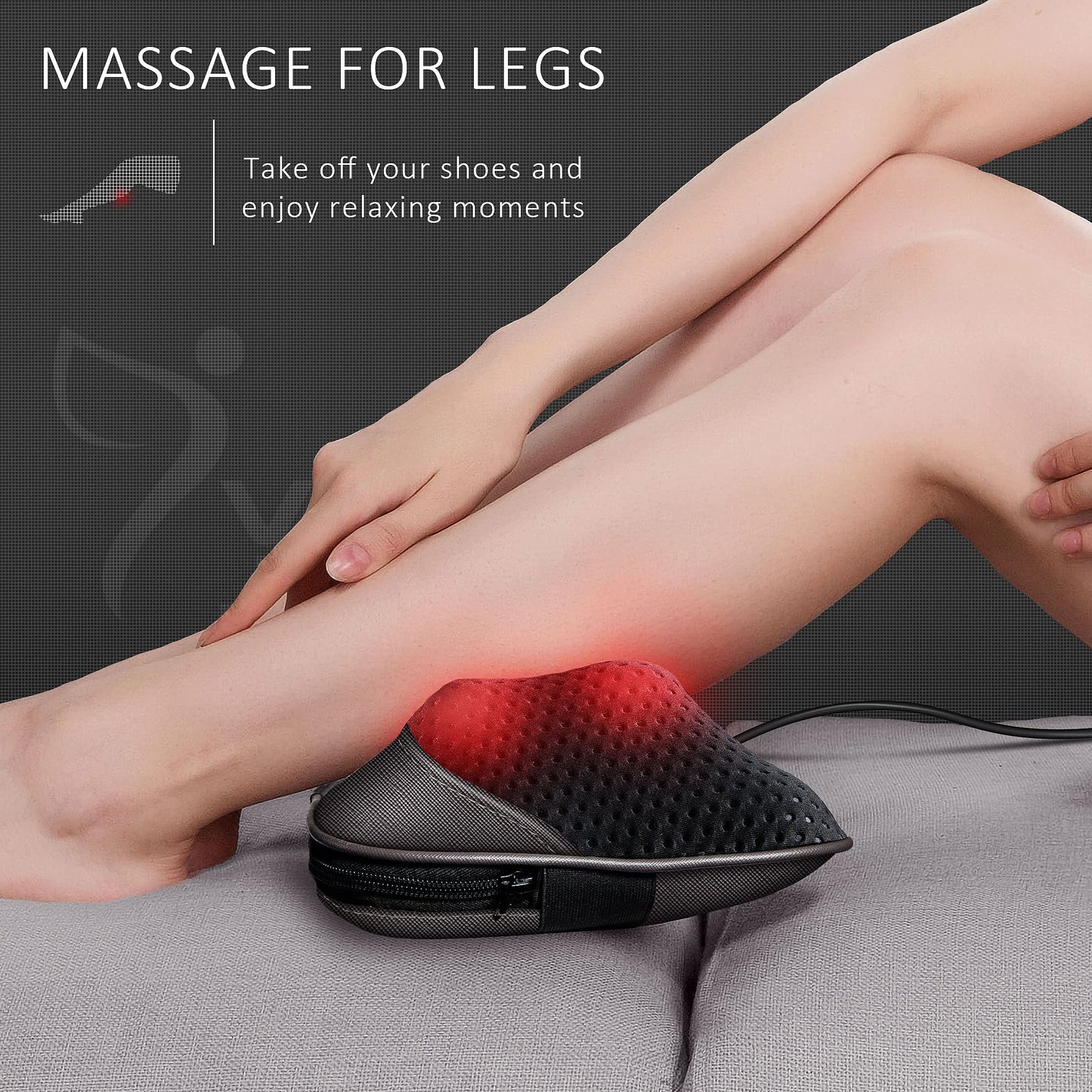 VIKTOR JURGEN Shiatsu Back Massager with Heat – Deep Tissue Massage for Neck, Shoulder, Leg, Upper & Lower Back Pain Relief, Electric Kneading 3D Massage Pillow Gifts for Men Women Dad, Mom, Christmas