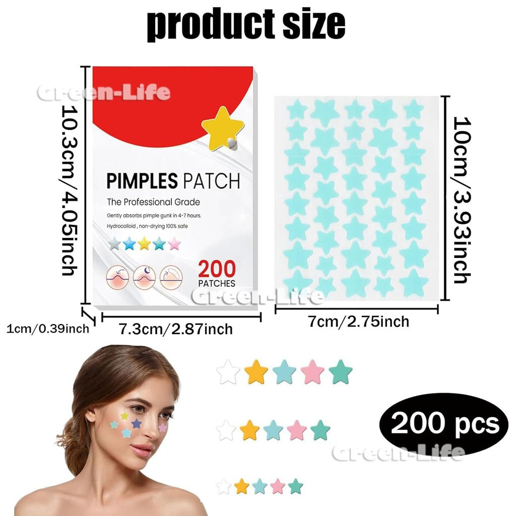 200 Pieces Acne Patch Tag Hydrocolloid Pimple Spot Acne Patch Plaster Pimple
