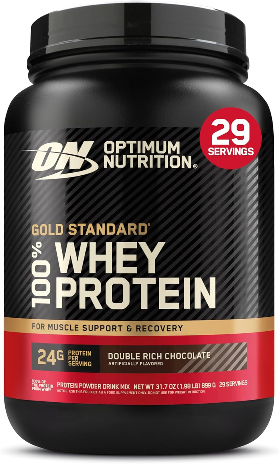 Gold Standard 100% Whey Protein Powder, Double Rich Chocolate, 2 Pound